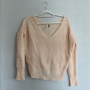 Free People peach sweater